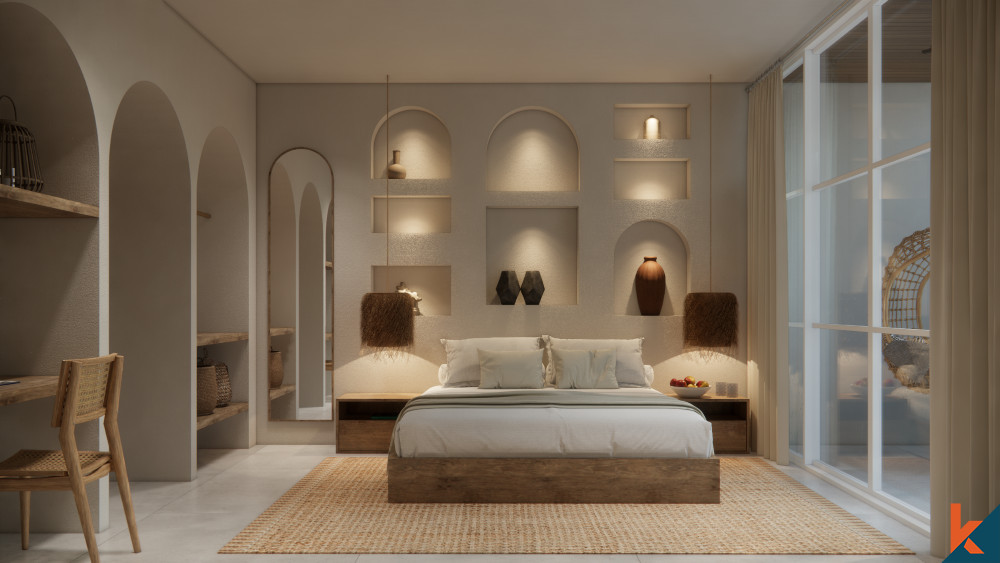 modern design bedroom of a villa in Bali