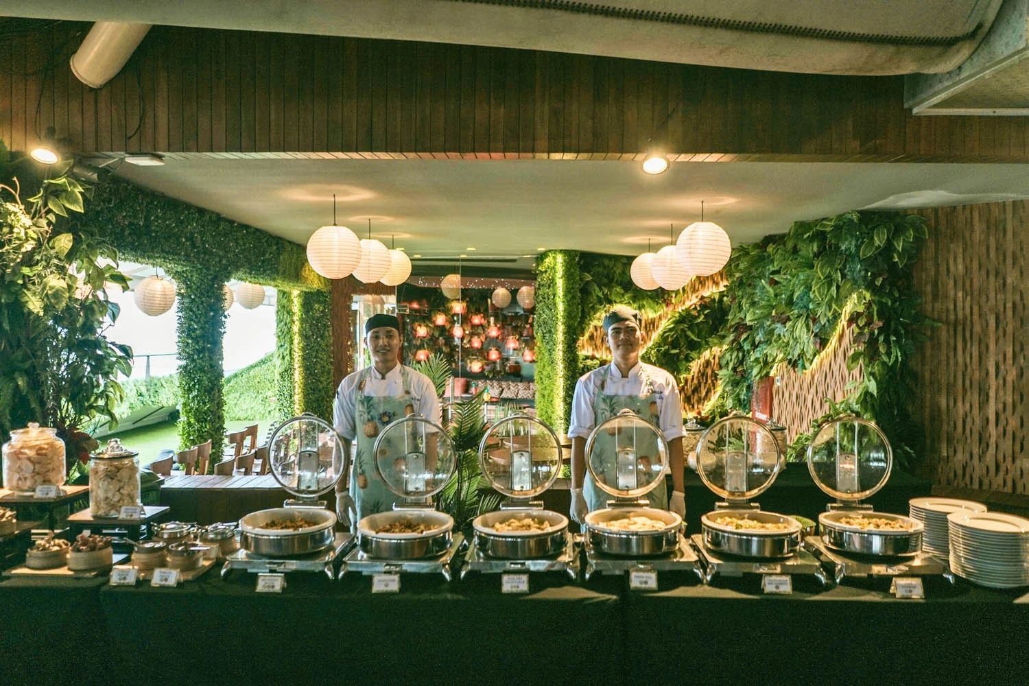 luxury hotel buffet spread